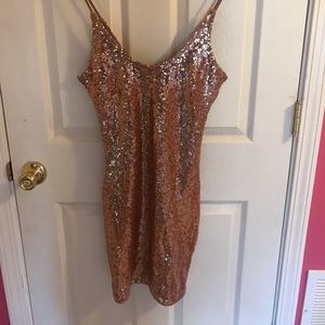 Rose Gold Sequin Dress